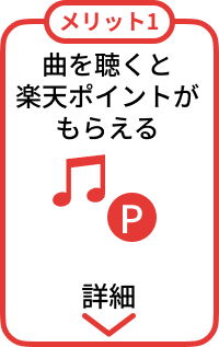 メリット1:曲を聴くと楽天ポイントがもらえる